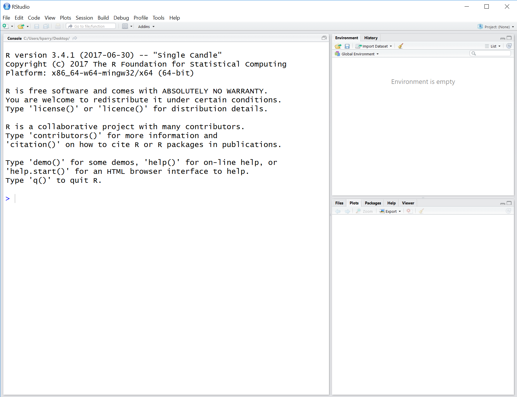 RStudio is the recommended environment for this course